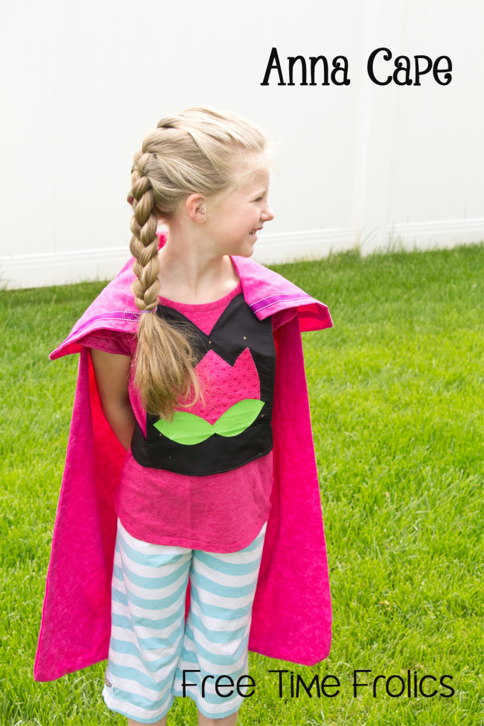 anna frozen cape diy www.freetimefrolics.com #sewing