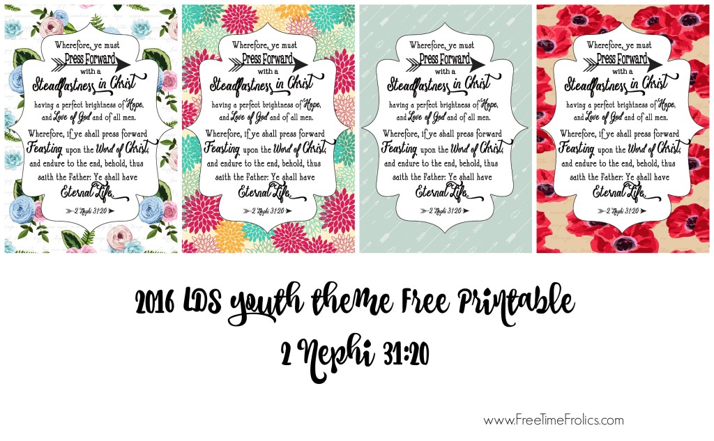 LDS Youth theme free printable www.freetimefrolics.com #LDS