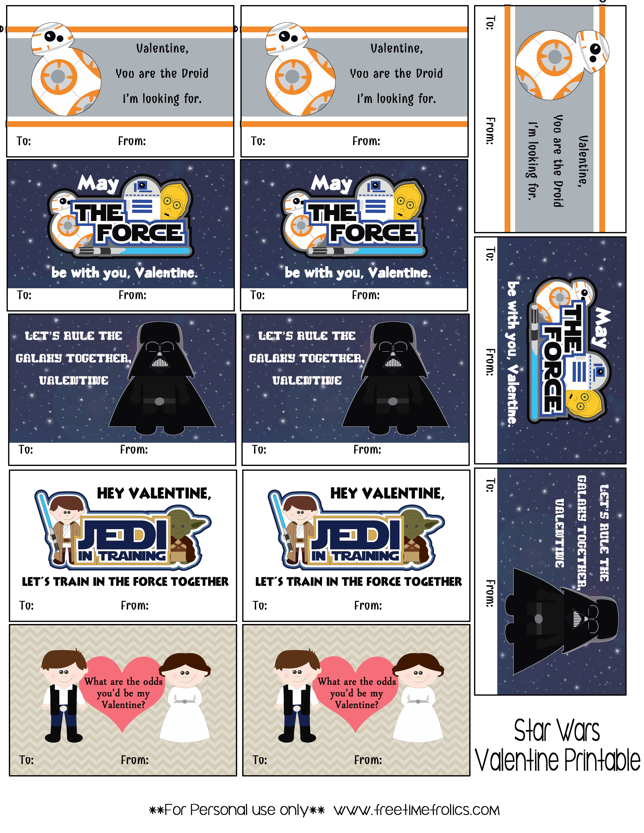 star wars printable classroom valentine www.freetimefrolics.com