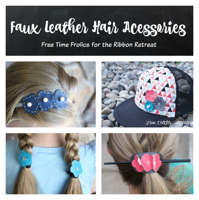 faux leather hair accessories www.freetimefrolics.com