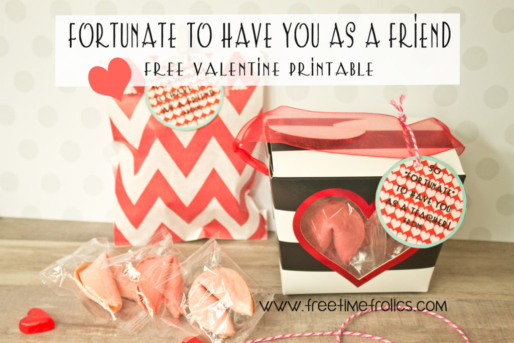 Fortune Cookie Classroom Valentine Free Printable Free Time Frolics