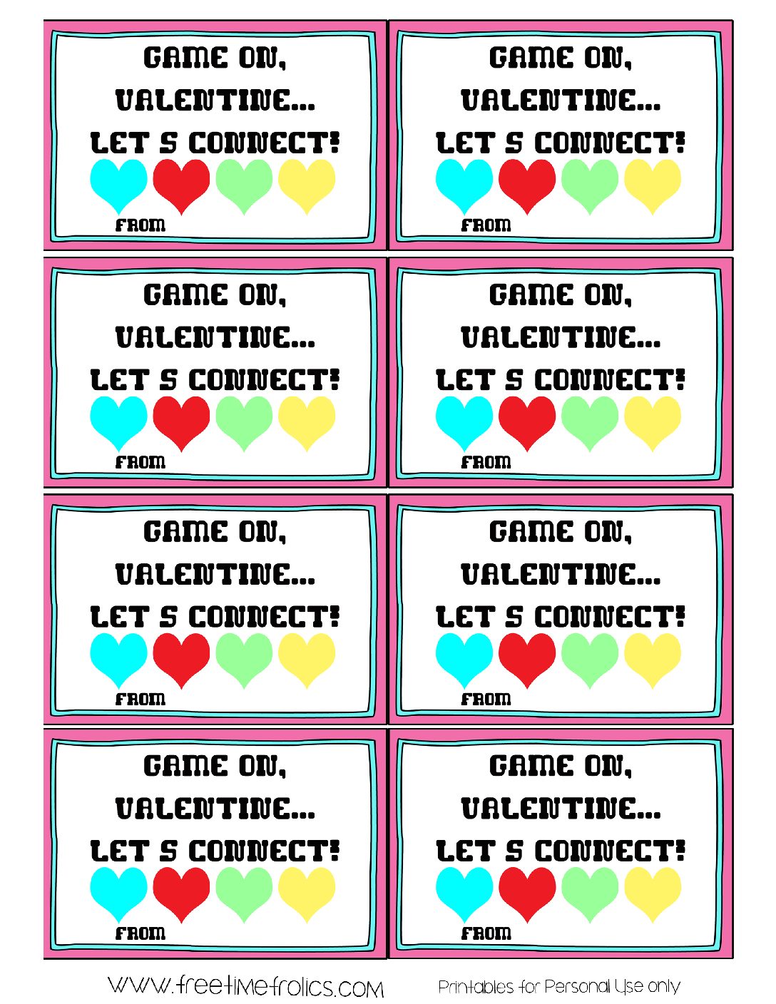 Game play classroom valentine