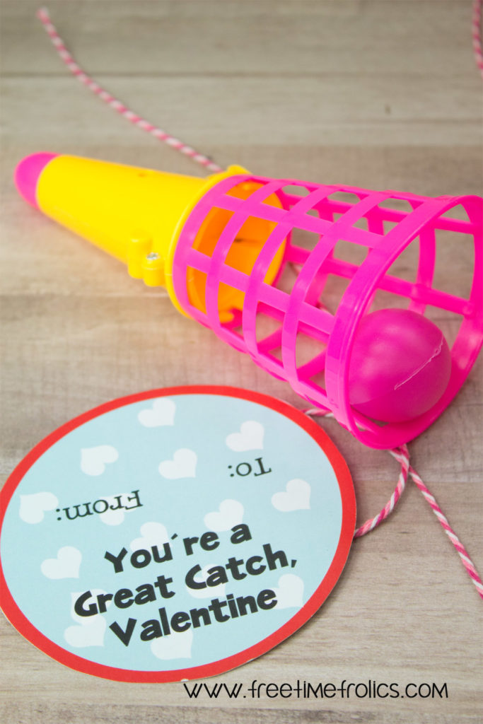 You're a great catch classroom valentine printable via www.freetimefrolics.com