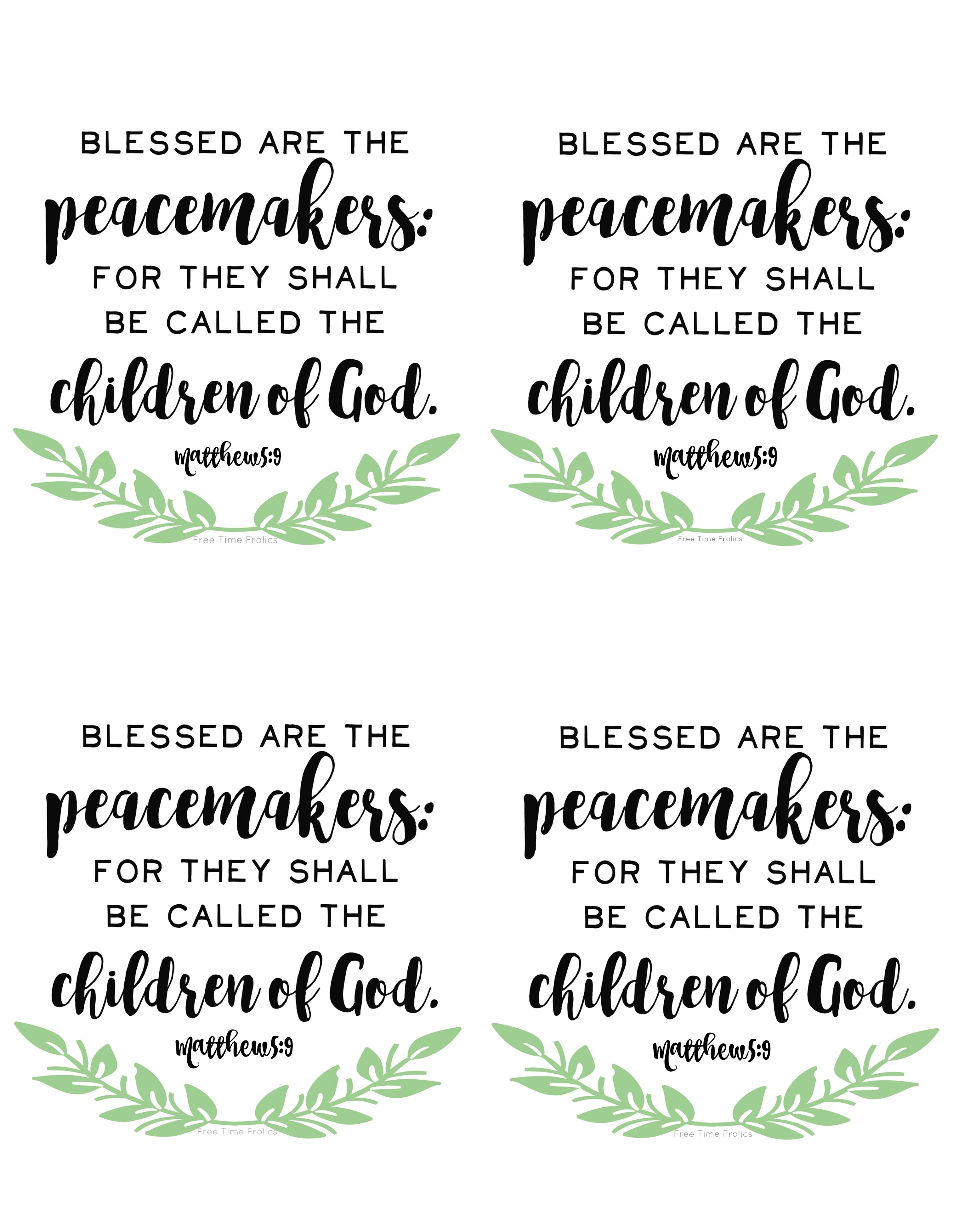 Peacemaker Mini Matthew 5:9 & 3 Nephi 12:9