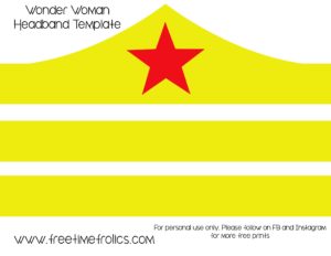 wonderwoman headband template via www.freetimefrolics.com