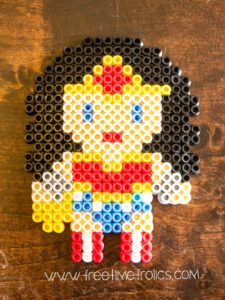 Wonder woman perler beads www.freetimefrolics.com