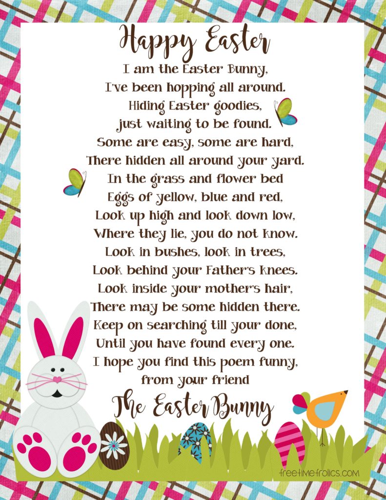 Easter Bunny LEtter printable www.freetimefrolics.com #spring #egg