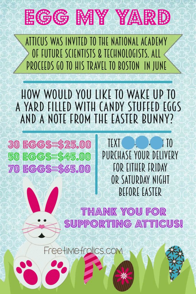 fundraiser invite for easter www.freetimefrolics.com #egghunt