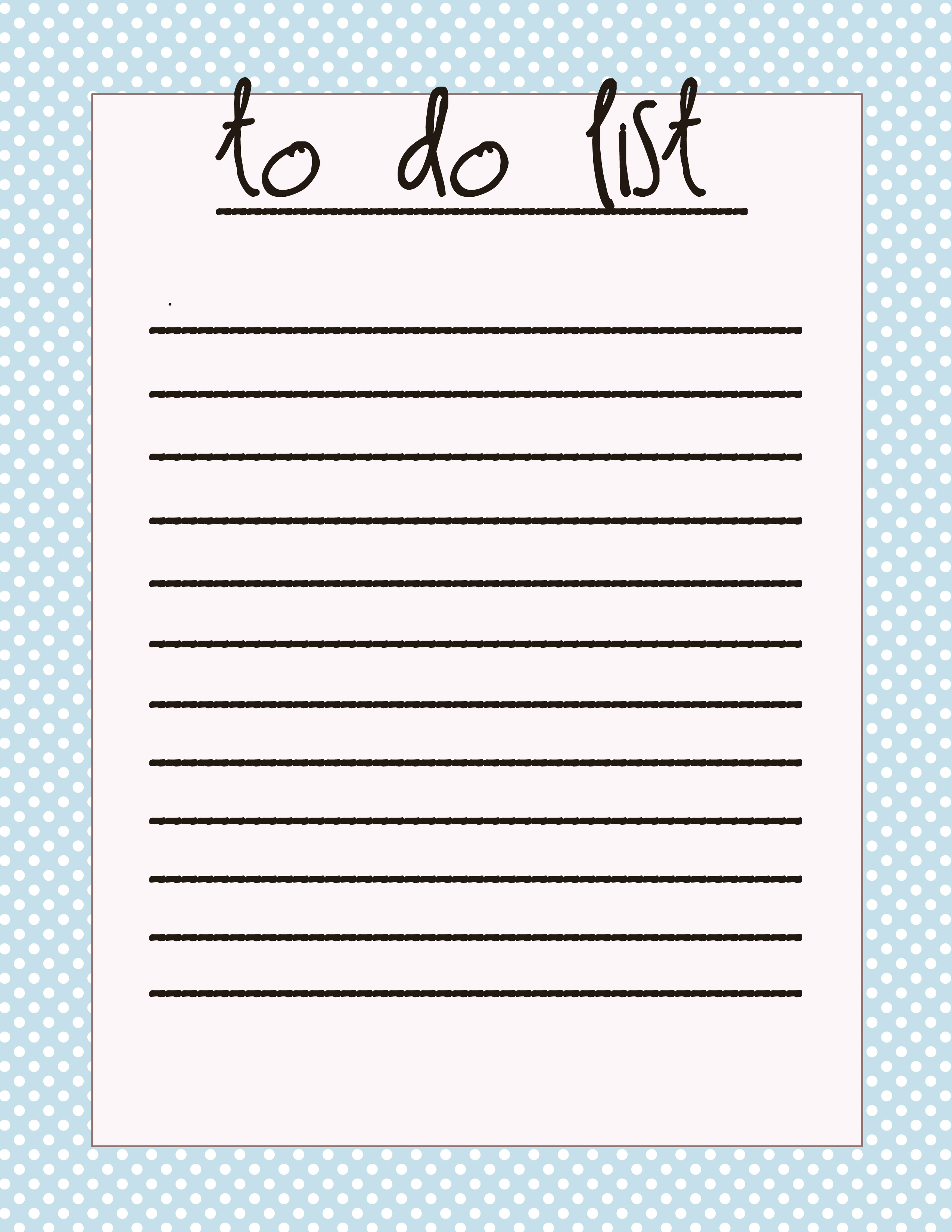 To do printable blue dots