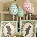 Mr. & Mrs. Bunny Silhouettes {Easter Mantel}