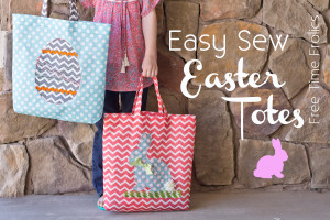 Easy sew easter totes www.freetimefrolics.com #spring