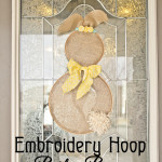 Embroidery Hoop Bunny Door Decor