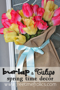 tulips and burlap