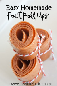 easy 2 ingredient fruit roll ups www.freetimefrolics.com