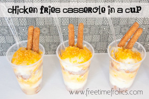 chicken frie casserole in a cup www.feetimefrolics.com