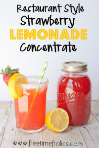 Strawberry Lemonade canning recipe www.freetimefrolics.com