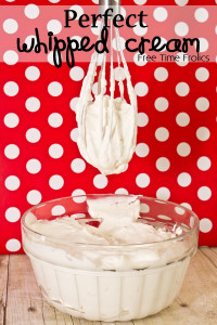 how to make homemade whipped cream www.freetimefrolics.com