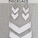 Leather Chevron/ Arrow Necklace and Earrings DIY