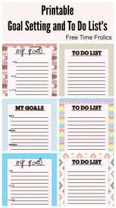 Goal setting printable, www.freetimefrolics.com