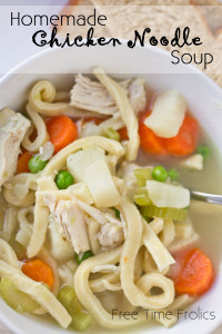 homemade chicken noodle soup recipe www.freetimefrolics.com