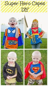 DIY super hero capes for kids www.freetimefrolics.com