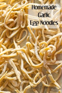 homemade garlic egg noodles