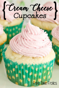 cream cheese cupcakes www.freetimefrolics.com The best cupcakes you will ever eat #recipe #cupcake