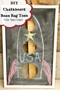 Diy chalboard bean bag toss
