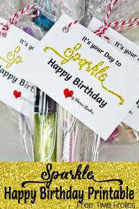 Sparkle Birthday printable via www.freetimefrolics.com