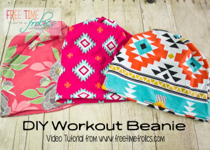 DIY workout beanie via www.freetimefrolics.com #exercise #videotutorial