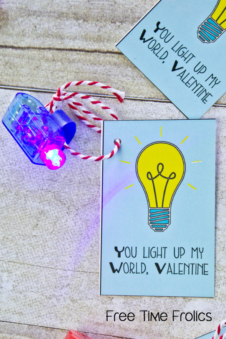 Flashlight kids Valentine - Free Time Frolics