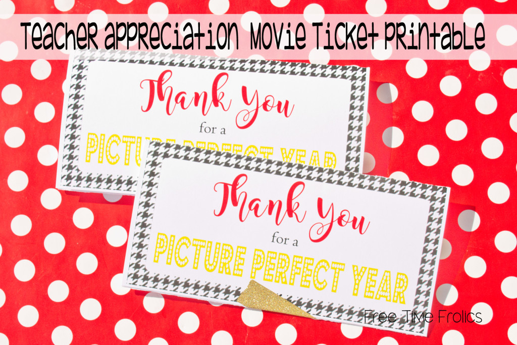 Movie Ticket Printable For Teacher