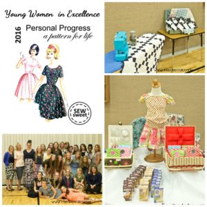Young Women in Excellence sewing theme www.freetimefrolics.com