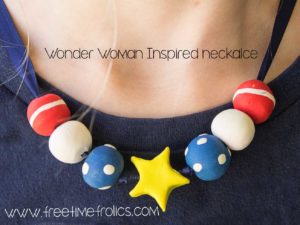 Wonder Woman inspired necklace www.freetimefrolics.com