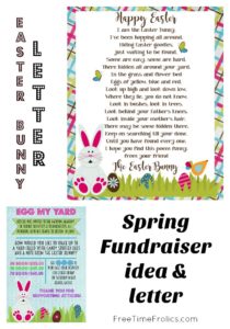Easter fundraiser idea with Easter Bunny Letter www.freetimefrolics.com #easter